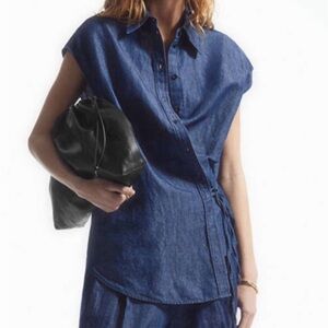 COS Blue Denim Top